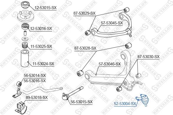 Шаровая опора Stellox. Артикул 52-53004-SX