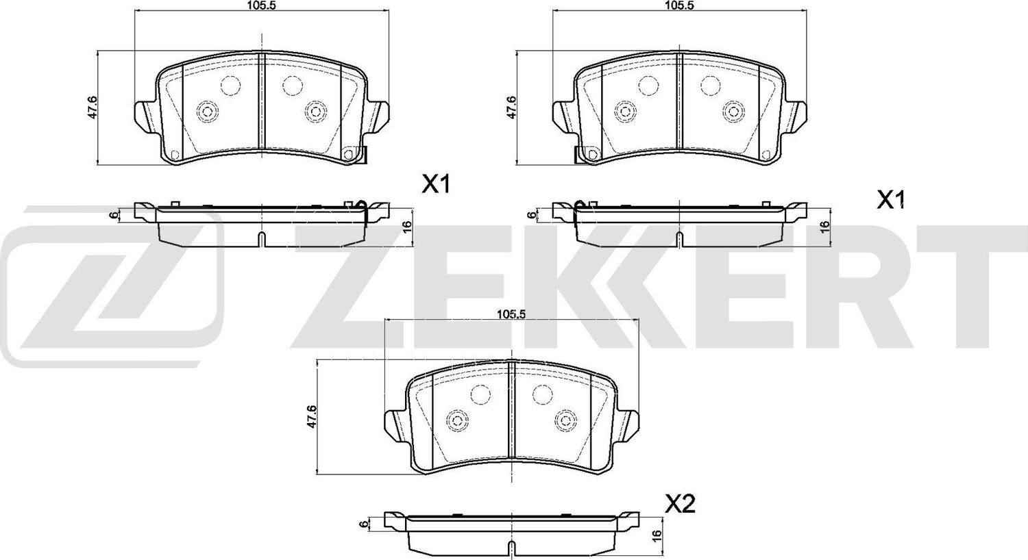 Тормозные колодки Zekkert. Артикул BS-1195