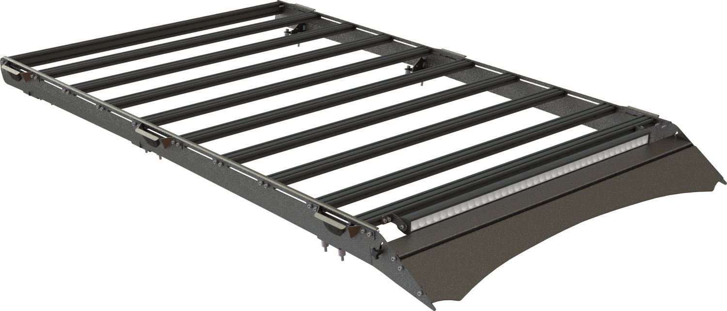 Экспедиционный багажник STC для Toyota Land Cruiser 105 1998-2007 шторка, дальний и рабочий свет. Артикул STC-TLC100/105-TR1-L1L3