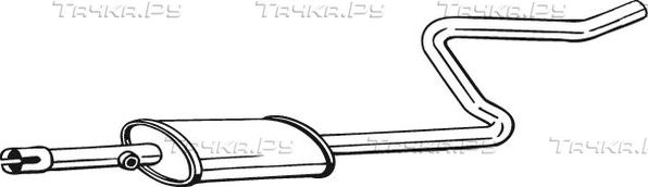 Глушитель (средняя часть) Bosal (Бельгия). Артикул 281-283