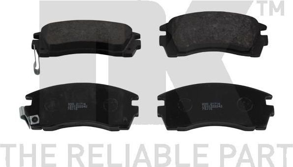 Тормозные колодки NK для Nissan Sunny B14 1990-2000. Артикул 222242