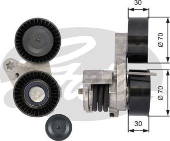 Натяжной ролик (натяжитель) приводного клинового зубчатого ремня Gates DriveAlign®. Артикул T39114