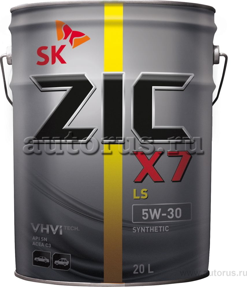 ZIC X7 LS 5W30 (20L)_масло моторное!/ API SN, C3, MB 229.51,BMW LL-04, VW 502/50. Артикул 192619