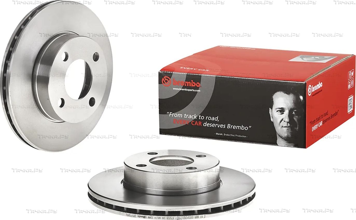 Тормозной диск Brembo передний для Audi Cabriolet 1991-1994. Артикул 09.5710.10