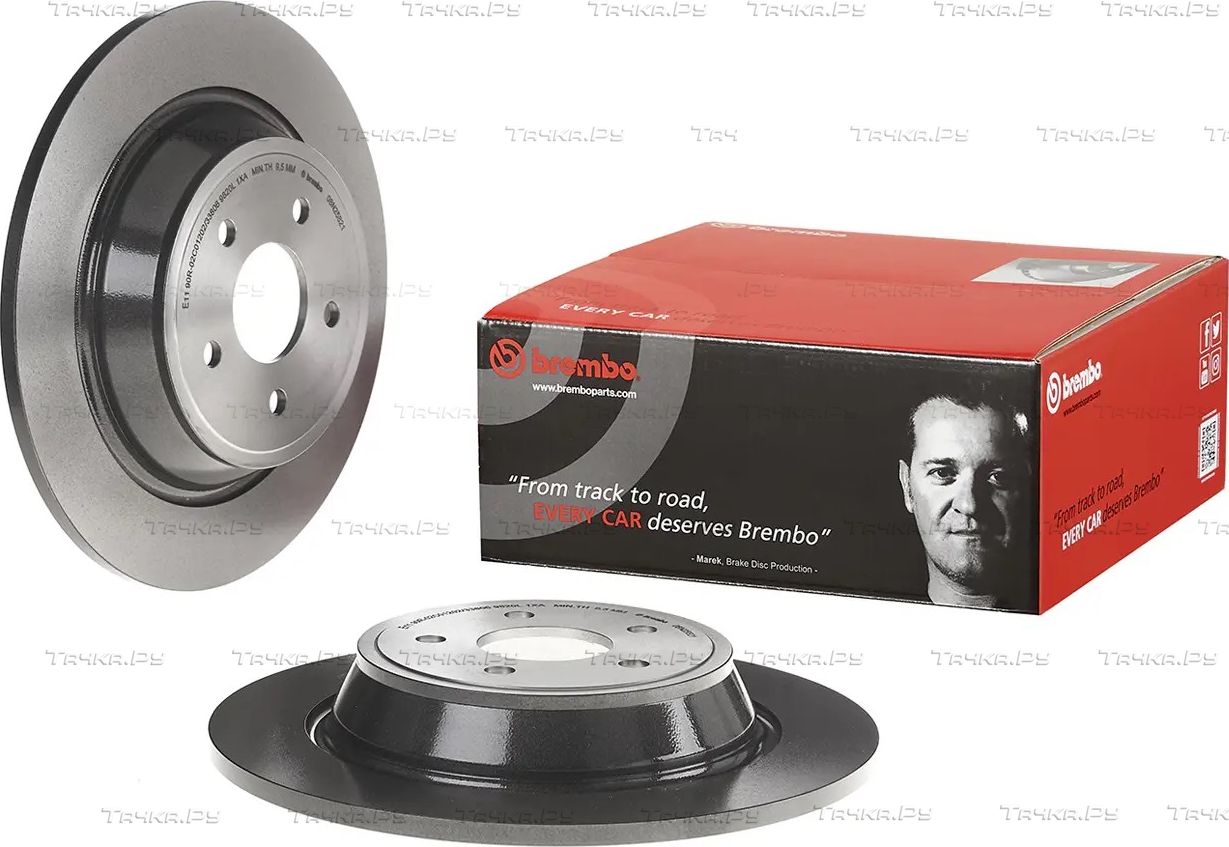 Тормозной диск Brembo PRIME LINE - UV Coated для Ford Edge II 2018-2026. Артикул 08.N258.21