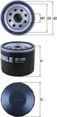 Масляный фильтр Mahle. Артикул OC 1290