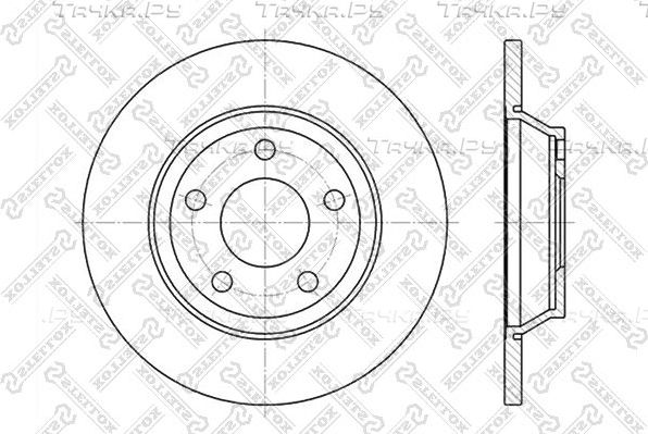 Тормозной диск Stellox передний для Audi A4 I (B5) 1994-2001. Артикул 6020-4745-SX
