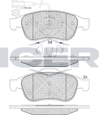 Тормозные колодки Icer. Артикул 181970