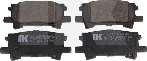 Тормозные колодки NK задние для Lexus RX II 2003-2008. Артикул 2245101