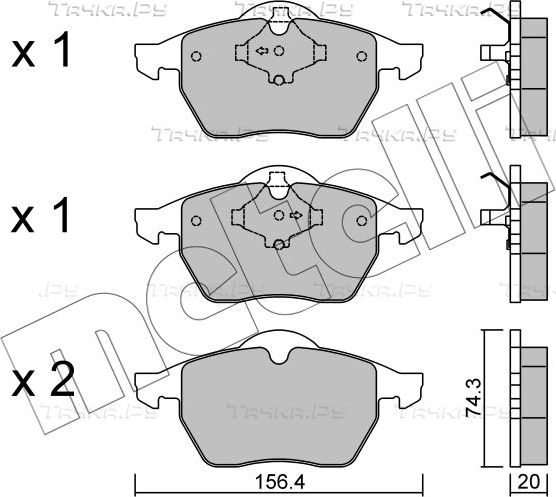 Тормозные колодки Metelli передние для Audi A4 I (B5) 1995-2001. Артикул 22-0181-1