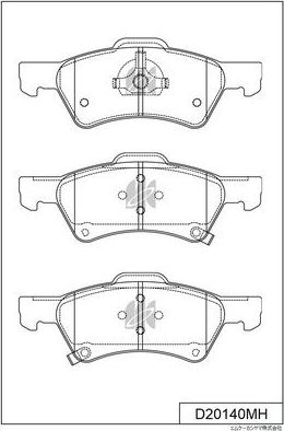 Тормозные колодки MK Kashiyama. Артикул D20140MH