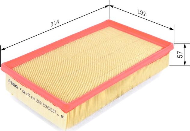 Воздушный фильтр Bosch для Peugeot 607 I 2004-2011. Артикул F 026 400 434