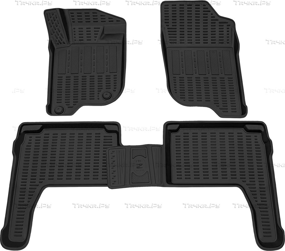 Коврики Rezkon полиуретанновые для салона Mitsubishi Pajero Sport II 2008-2015. Артикул 0524020100