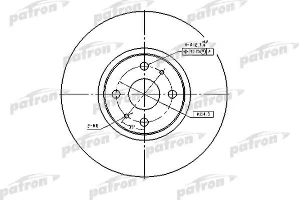 Тормозной диск Patron. Артикул PBD4158