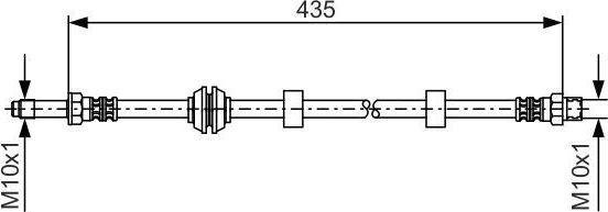 Тормозной шланг Bosch передний для Volkswagen Vento 1991-1997. Артикул 1 987 476 415