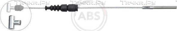 Трос ручника (тросик ручного тормоза) ABS. Артикул K12881