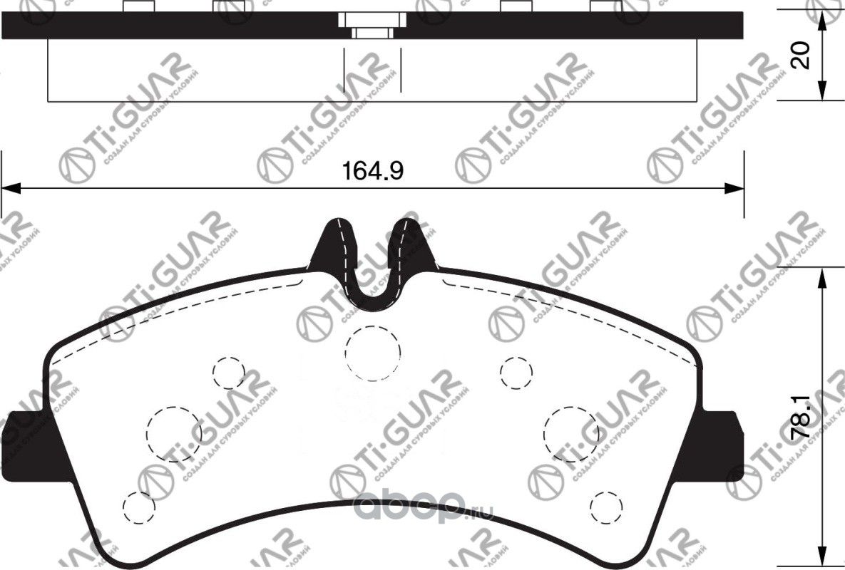 Тормозные колодки (TI-Guar). Артикул TG1708