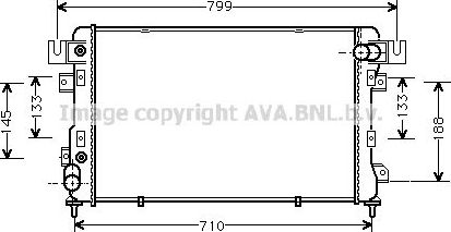 Радиатор охлаждения двигателя AVA. Артикул CR2011