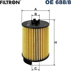 Масляный фильтр Filtron. Артикул OE 688/8