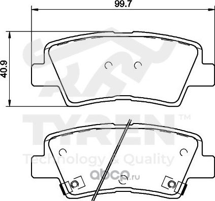 Дисковые тормозные колодки (Tyren). Артикул TYR1216131
