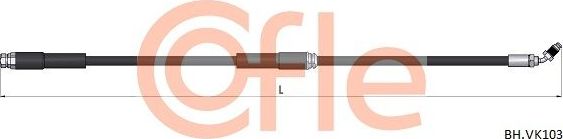 Тормозной шланг Cofle передний правый для Volkswagen Golf IV 2002-2005. Артикул 92.BH.VK103