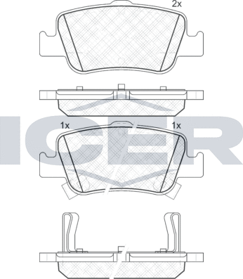 Тормозные колодки Icer. Артикул 181870