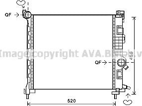 Радиатор охлаждения двигателя AVA. Артикул OL2561