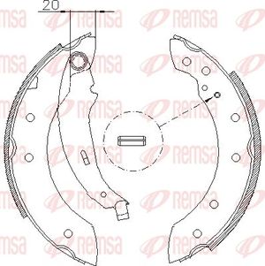 Тормозные колодки Remsa задние для Citroen Saxo 1996-2004. Артикул 4199.01