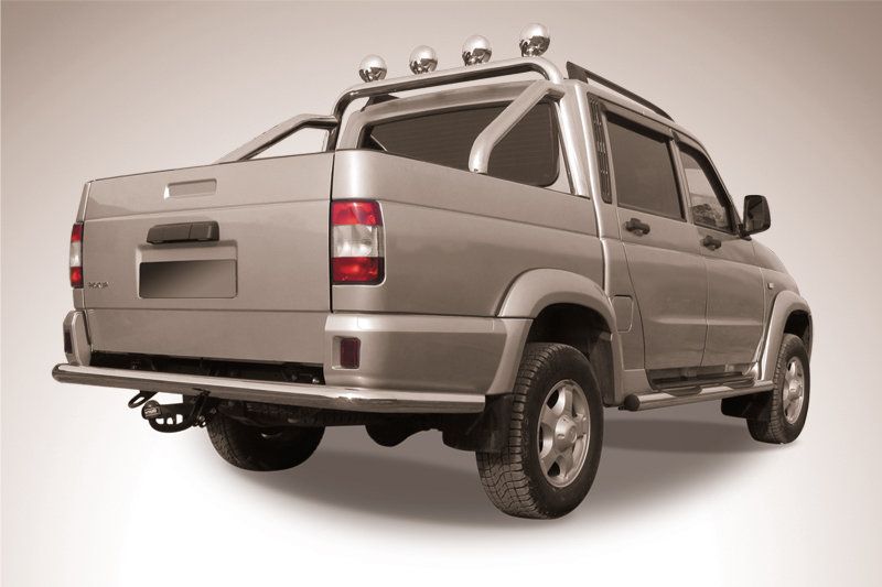 Защита Slitkoff заднего бампера d76 для УАЗ Pickup I рестайлинг 2014-2026. Артикул UPpic14-011