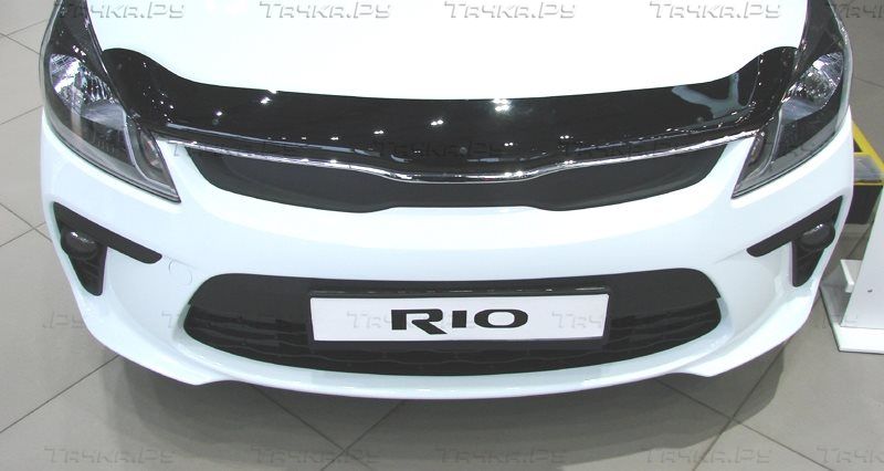 Дефлектор SIM для капота Kia Rio IV седан, хэтчбек 2017-2026. Артикул SKIRIO1712