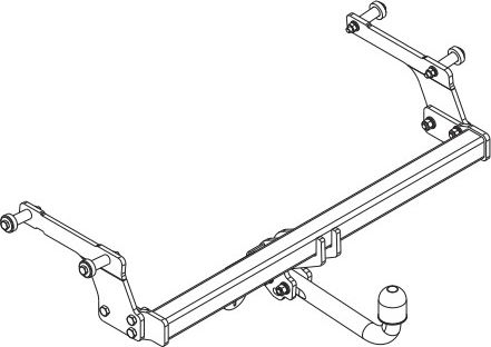 Фаркоп Auto-Hak для Renault Duster I рестайлинг 2015-2020. Артикул G 80