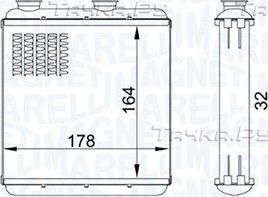 Радиатор отопителя (печки) Magneti Marelli. Артикул 350218434000