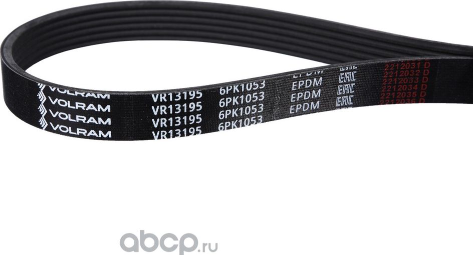 РЕМЕНЬ ПОЛИКЛИНОВОЙ (6PK1053) VW, SKODA, SUZUKI, SKODA (VOLRAM). Артикул VR13195