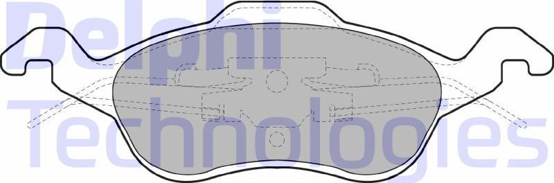 Тормозные колодки Delphi (Low-Metallic). Артикул LP1315