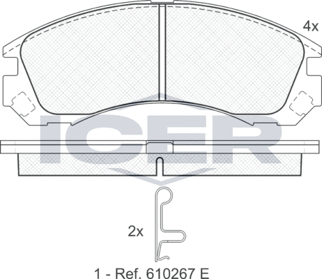 Тормозные колодки Icer. Артикул 181358