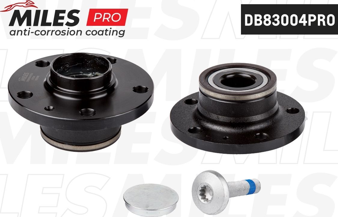 Ступица с подшипником AUDI A3 II/Q3/VW GOLF V-VI/PASSAT VI-VII/TIGUAN 03- зад.(с покрытием) (Miles). Артикул DB83004PRO