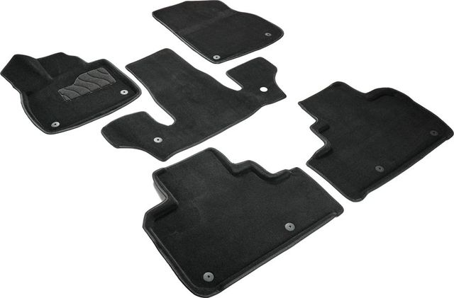 Коврики Seintex 3D ворсовые для салона Li Auto L9 2022-2026 ЧЕРНЫЕ. Артикул 99521