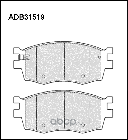 Колодки тормозные KIA Rio (05-) передние (4шт.) ALLIED NIPPON. Артикул ADB31519
