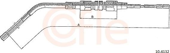 Трос ручника (тросик ручного тормоза) Cofle. Артикул 10.4132