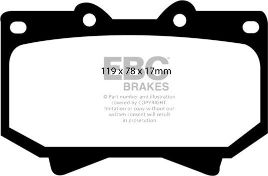Тормозные колодки EBC Brakes. Артикул DP61319