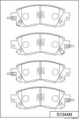 Тормозные колодки MK Kashiyama. Артикул D1344M
