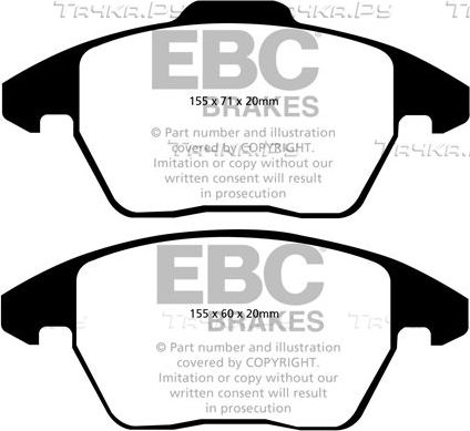 Тормозные колодки EBC Brakes. Артикул DP22052