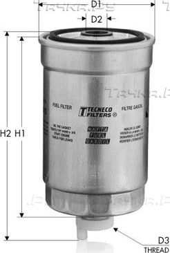 Топливный фильтр Tecneco Filters. Артикул GS1194