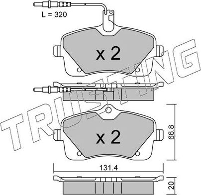 Тормозные колодки Trusting. Артикул 870.0