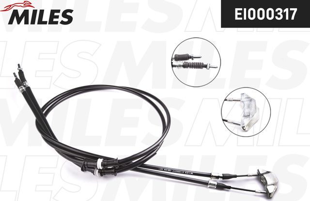Трос ручника (тросик ручного тормоза) Miles задний правый/левый для Opel Zafira A 1999-2002. Артикул EI000317