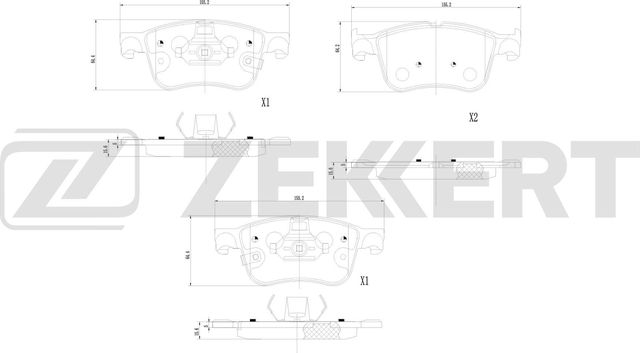 Тормозные колодки Zekkert передние для Ford Focus IV 2018-2026. Артикул BS-1407