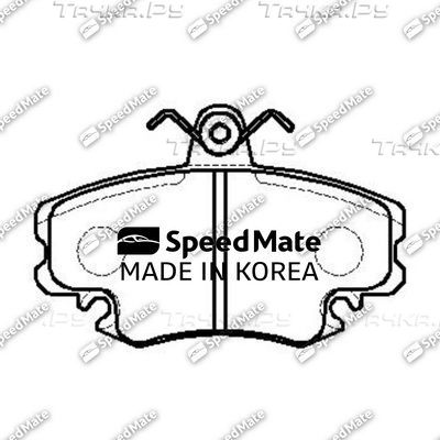 Тормозные колодки SpeedMate передние для Renault Clio II 1998-2013. Артикул SM-BPE142