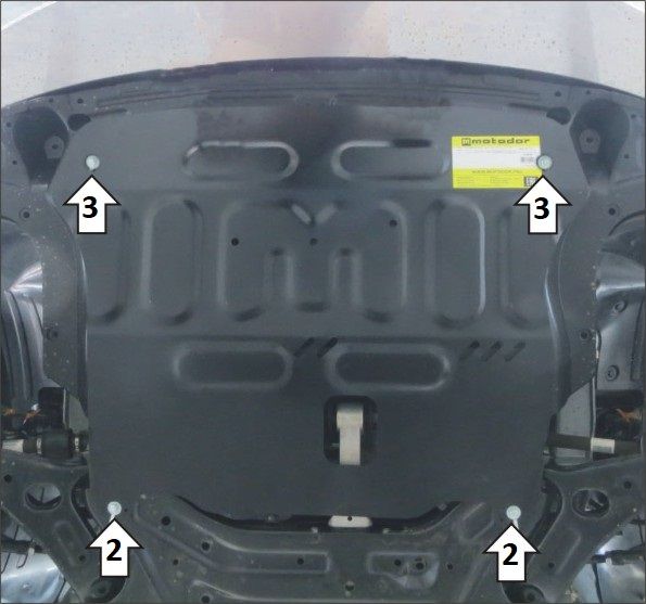 Защита Мотодор усиленная для картера, КПП Kia Sportage R 2023-2026. Артикул 71004