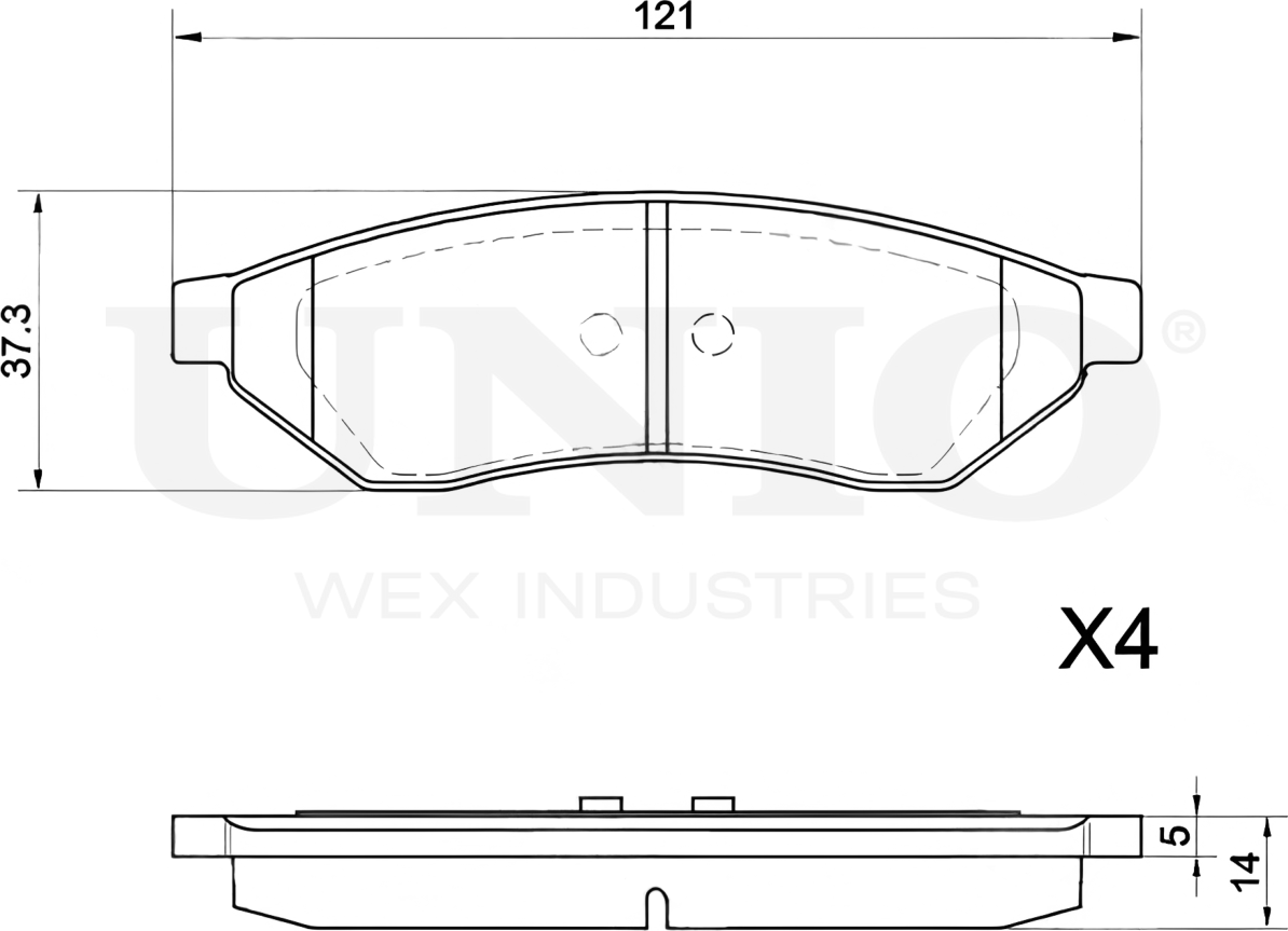 Колодки тормозные дисковые, комплект (Unio). Артикул BRP-20360