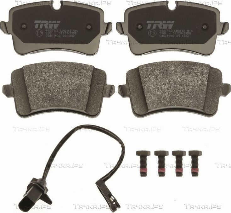 Тормозные колодки TRW COTEC задние для Audi A6 allroad III (C7) 2012-2018. Артикул GDB1902